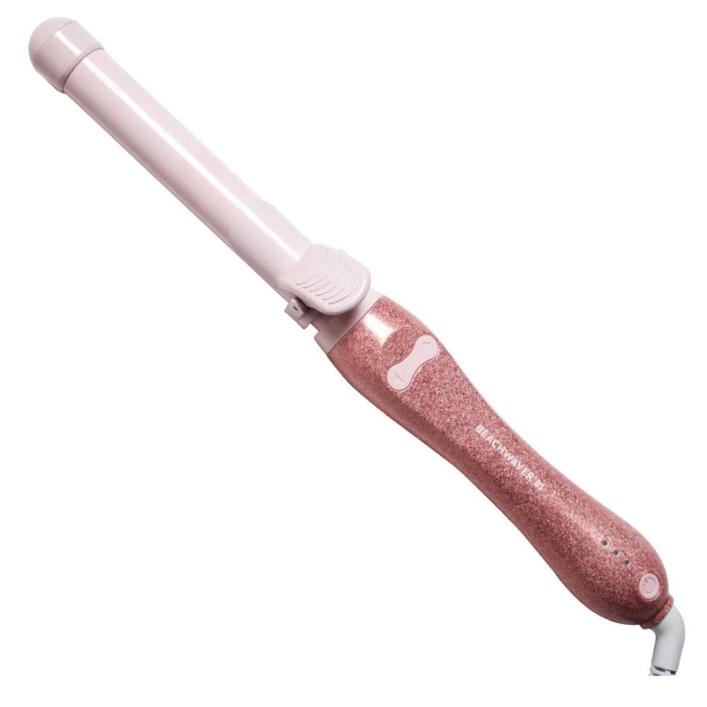 Pink glitter beach waver